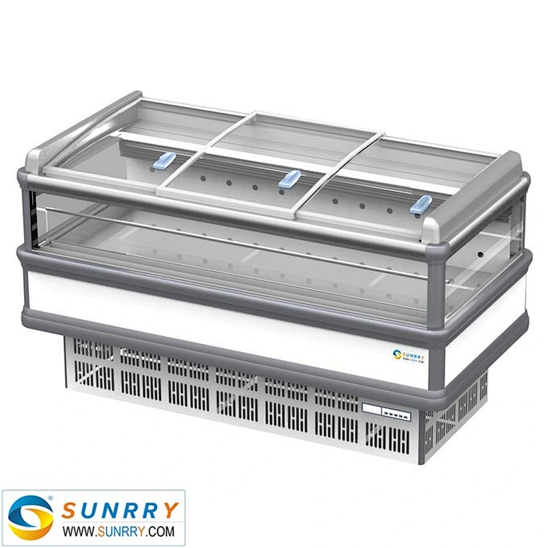 Supermarket seafood display case cooler