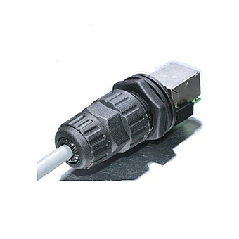 IP67 Front Panel Mounted Male Female Waterproof RJ45 Connector with Ethernet Cable