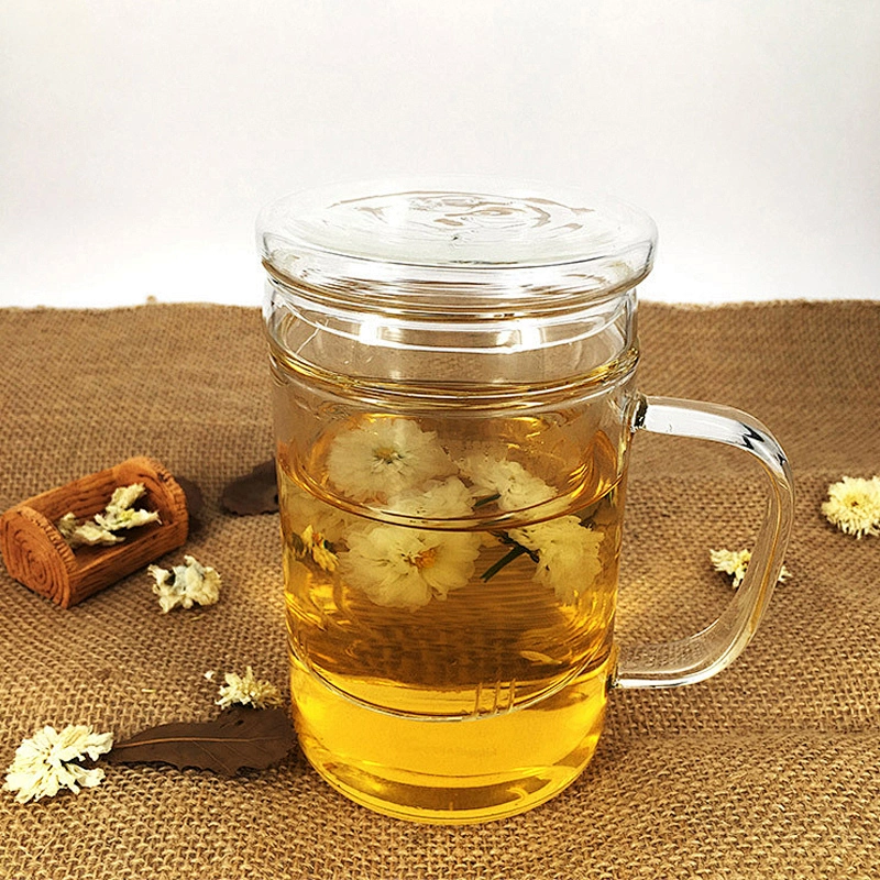 China Supplier Hot Sale Borosilicate Glass Pot Customized Logo Tea Pot with Infuser 400ml Handmade Heat-resistant Glass Tea Pot