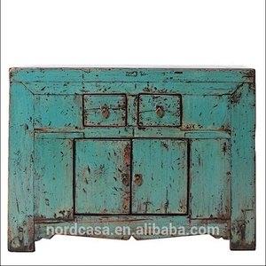 recycle elm wood two door two drawer chinese antique style living room furniture