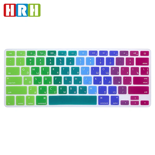 Silicone US Russian Colorful Keyboard Protective Film cover  new for macbook pro retina display 13 inch 15 inch