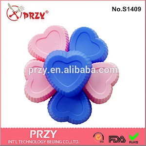 S1409 PRZY heart cheap silicone soap mold