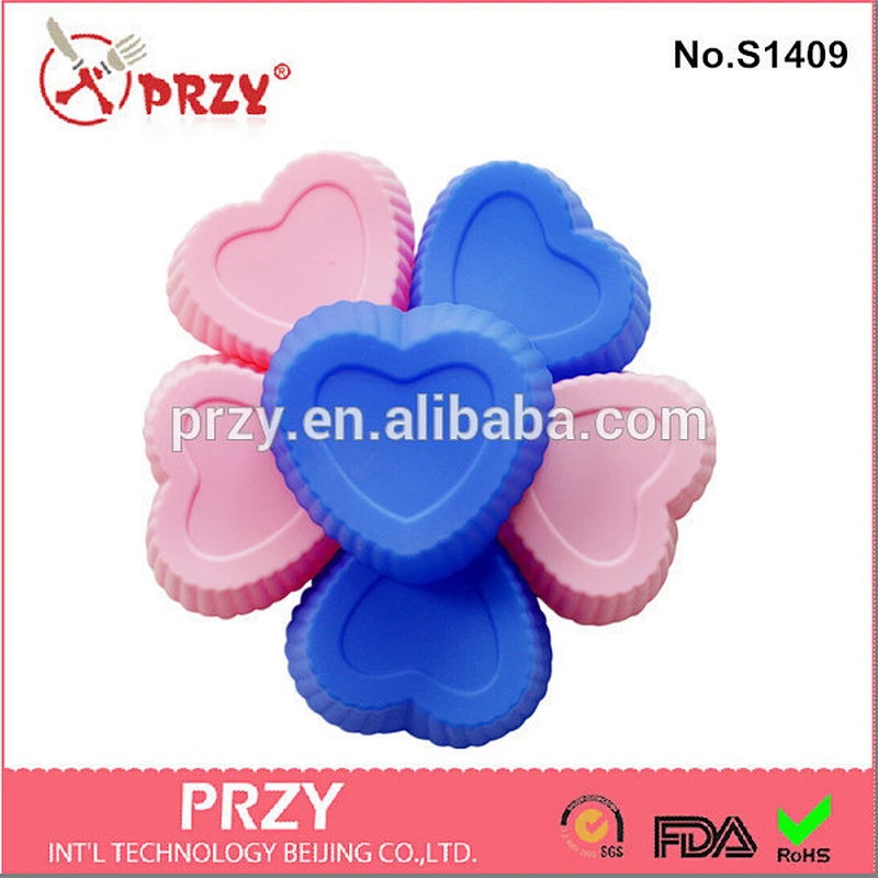 S1409 PRZY heart cheap silicone soap mold