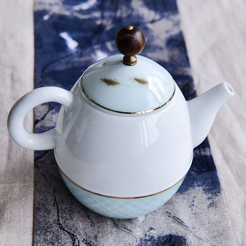 Porcelain Bone China Kung Fu Tea Set China Supplier Best Selling in-Stock Tea Set Handmade Ceramic Tea Pot Gift Set