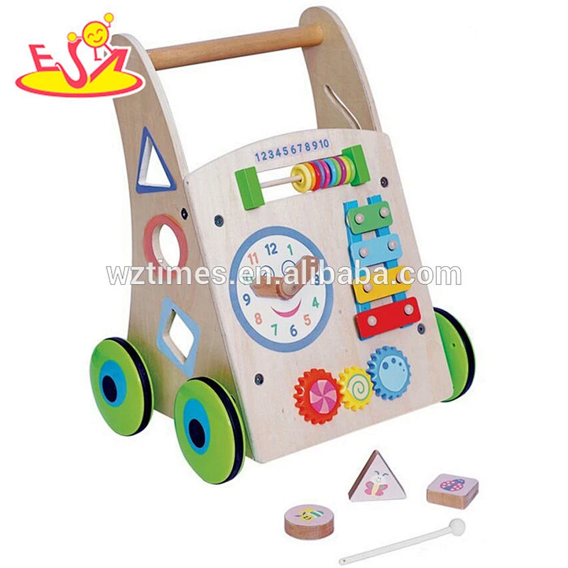 wholesale high quality wooden baby walker outdoor wooden baby walker W16E052