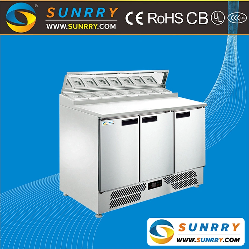 Three Doors Salad Bar Stainless Steel Covered Salad Bar 8 Pans (SY-RST1365S-1 SUNRRY)