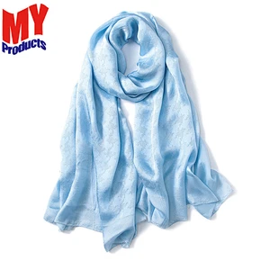 Blue fox scarf infinity scarf viscose pashmina shawl with beads