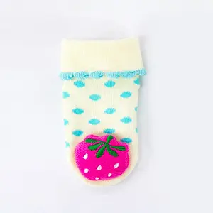 Autumn Winter wholesale kids manufacturers Newborn non slip floor lovely cartoon cat bear coral velvet Baby shoe Socks