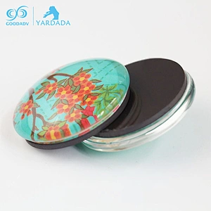 crystal glass promotion fridge magnet custom