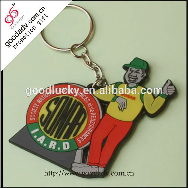 Factory wholesale eco-friendly soft pvc rubber keychain