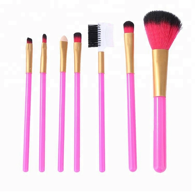 Imported Wholesale 7Pcs Professional Makeup Brushes Set Tools Kit with Pouch Bag Case Beauty Cosmetic Makeup
