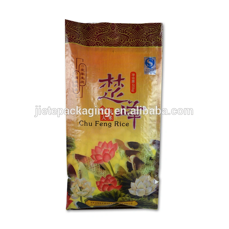 Wholesale plastic pp rice woven packing bag for 25kg