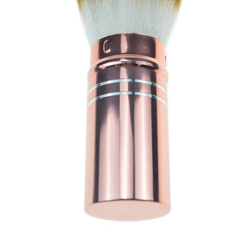 Wholesale cosmetics tools makeup retractable powder brush with synthetic hair and custom logo