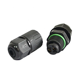Nylon 2 pin Outdoor Cable Electrical IP68 Waterproof Connector