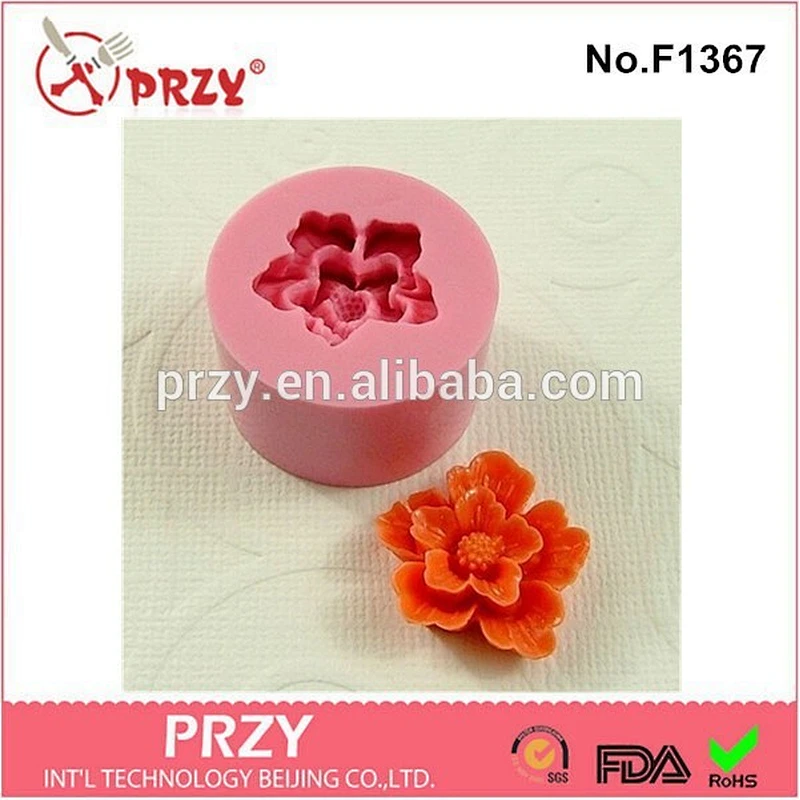 F1367 PRZY Eco-friendly fondant Sakura Flower resin silicone cake mold