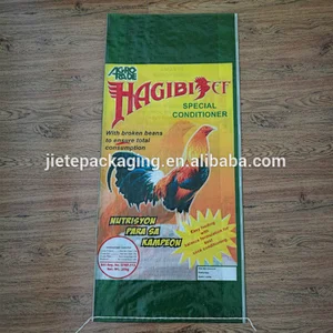 25kg design printing plastic feed bag wholesale poultry,chicke,duck,bird,cow,sheep,horse
