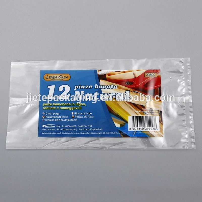 good quality transparent color printing PE food bag