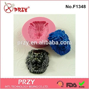 Eco-friendly fondant Large Lion Head polymer clay silicone cake mold