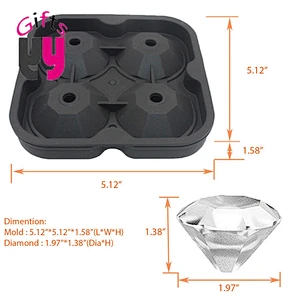 4 Cavity Food Grade Silicone Ice Ball Mold