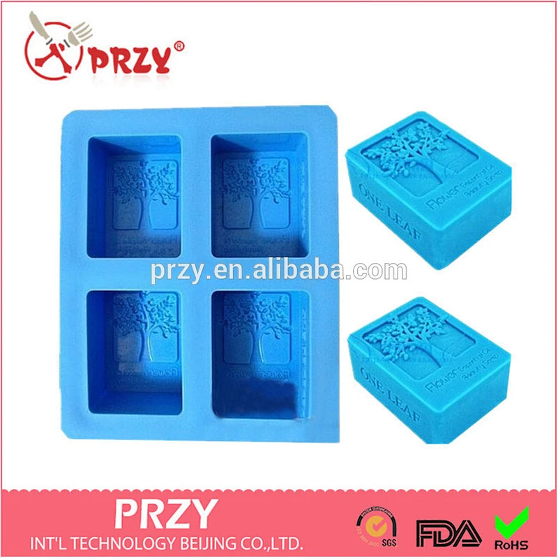 silicone stamp tree soap mold / square tree soap mold