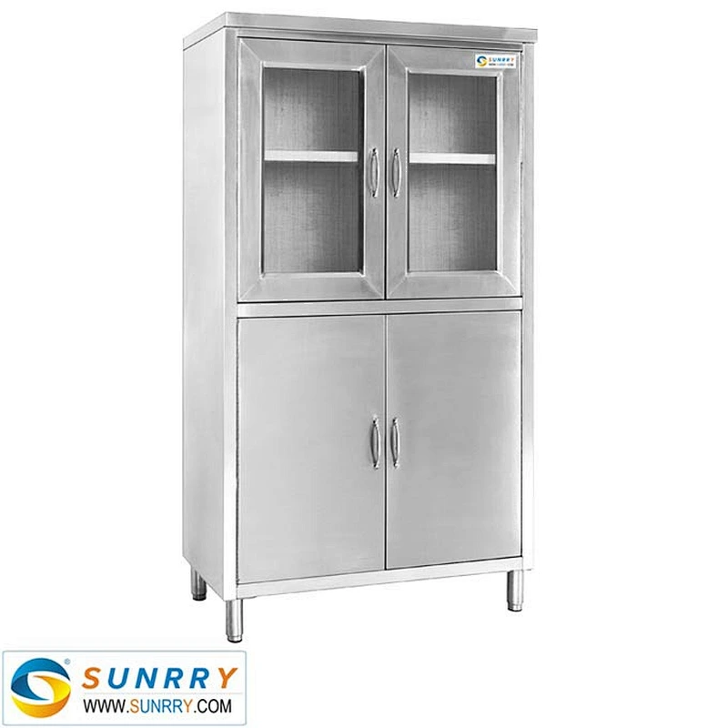 High Quality Stainless Steel Import Kitchen Storage Cabinets with Glass Doors