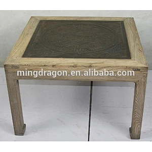 Antique wooden outdoor coffee table