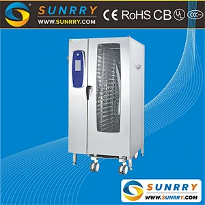 Bakery machines LCD computer control commercial combination oven and combi oven with automatic cleaning system for chicken