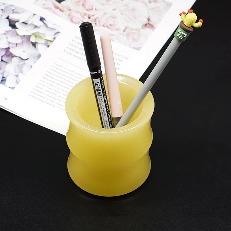 Pen holder molds crystal Epoxy mould creative table pen decoration container Mold