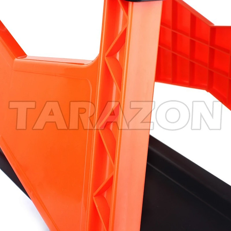 Race stand repairing stand with a tray for motocross