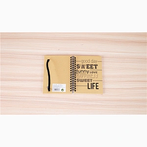 custom office Supplies A6 kraft paper Cover Spiral Coil Notebook Cheap Bulk Lined book