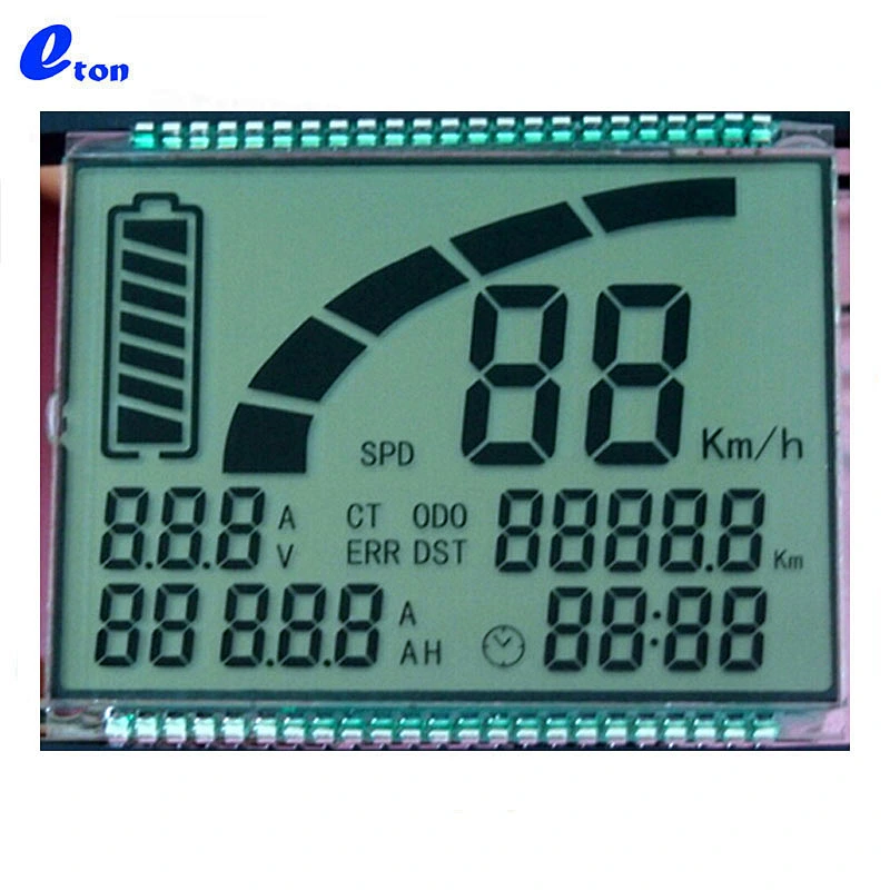 7 segment LCD screen panel assembly for motorcycle speedometer