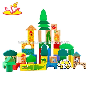 Wholesale intelligence kids wooden math building blocks top sale baby math building blocks toy W13B022
