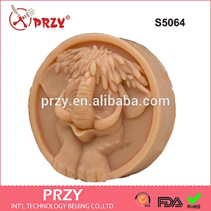 S5064 elephant silicone molds for soap animal handmade soap mold 2D silicone molds