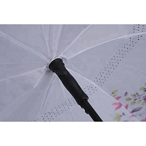 Custom pattern high quality reverse umbrella with rubber handle