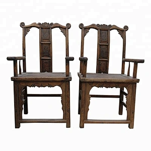 chinese antique handmade elm wooden restaurant armchair