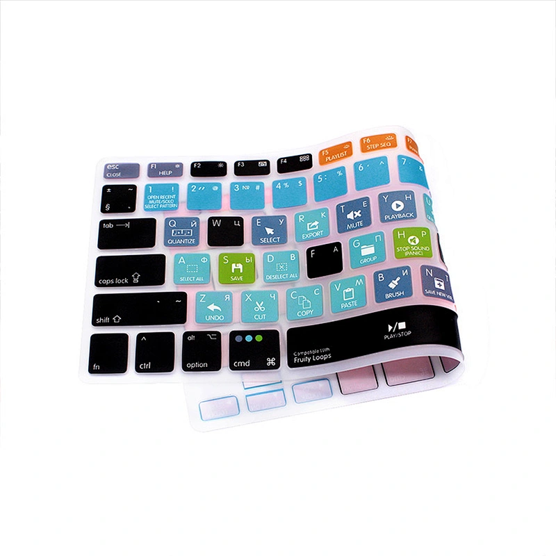 Waterproof Ultra-thin FL Studio Fruity Loops Shortcuts customRussian Laptop Keyboard Skins For Mac book Pro 15 Retina for mac 13