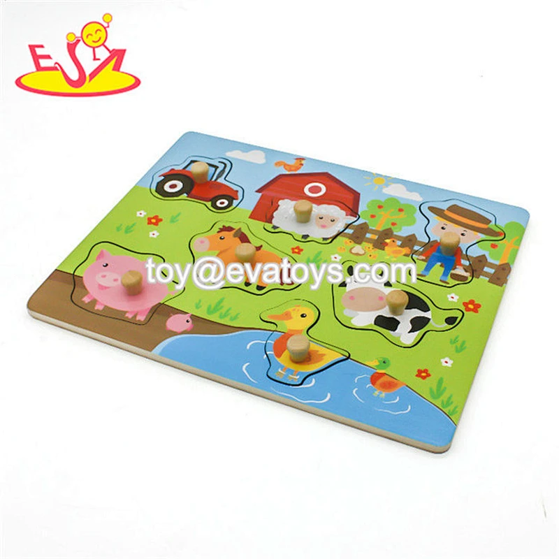 New arrival first educational wooden peg puzzles for children W14M148