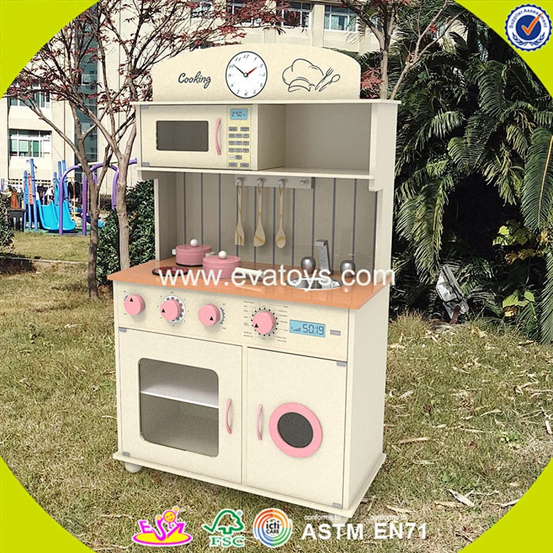 2018 New design pink wooden girls kitchen toys lovely wooden girls kitchen toys best wooden girls kitchen toys W10C268