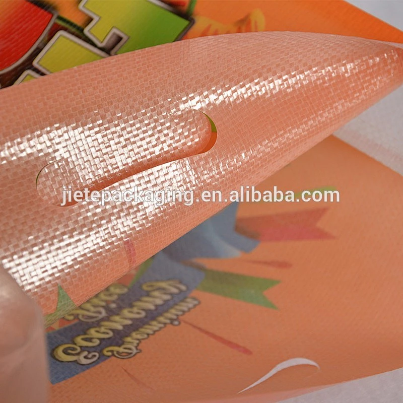 China multi color front and back laminated plain PP woven sugar, rice packing bags 10kg 5kg