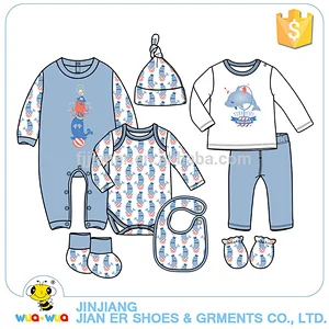 High quality comfortable fabric baby boys clothes gift set