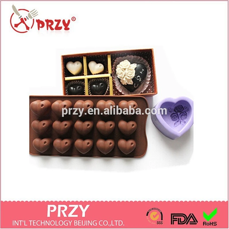 DIY chocolate valentine's day the silicone mold\Handmade silicone soap molds