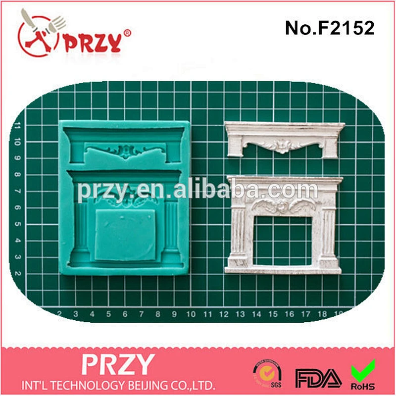 F2152 PRZY Fireplace Furniture silicone mold cake decorating supplier