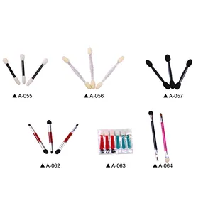 Wholesale beauty tools custom makeup brushes double head eyeshadow brush