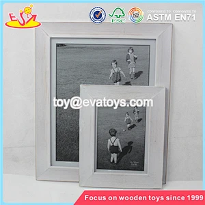 Wholesale new design simple square style wooden kids photo frame W09A033