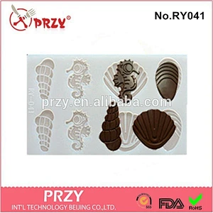 polycarbonate chocolate molds , sea shell silicone chocolate mold