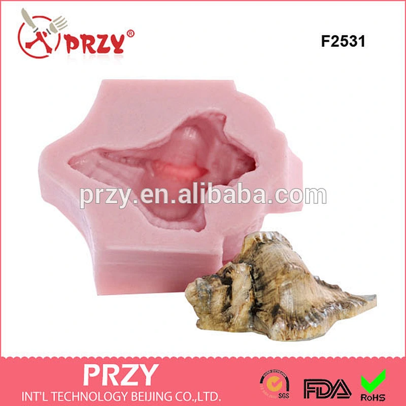 F2531 Silicone Mold - Large Conch Shell Mold - Soap, Wax, Resin, Polymer or Epoxy Clays - Food Safe Fondant,