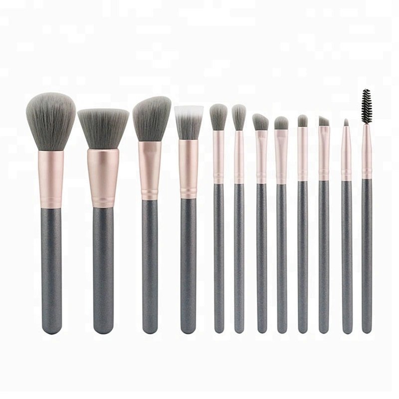 12pcs Private Label Face Blending Makeup Brushes Set With Bag Soft Synthetic Hair For Beauty Cosmetics pincel maquiagem