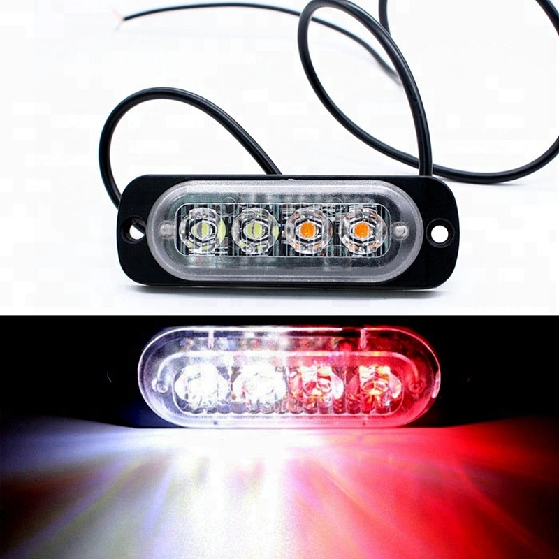12V car accessories 24V Red Blue Amber White 12W Flash LED truck position lights