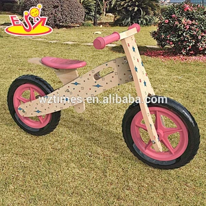 2018 Wholesale lovely wooden balance bikes for kids cartoon wooden bicycles for kids W16C177