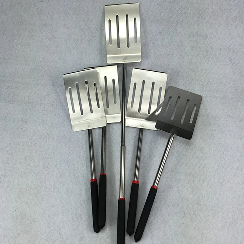 Stainless steel Retractable Extendable barbecue wire mesh Spatula